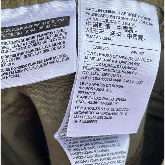 Levis Mens Tie Waist Tropical Print Board Short Khaki Sz 33 - Picture 6 of 10